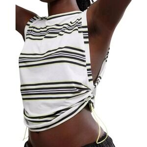 Free People Movement Sport Mode Muscle Tank Top Size XS White Striped Activewear